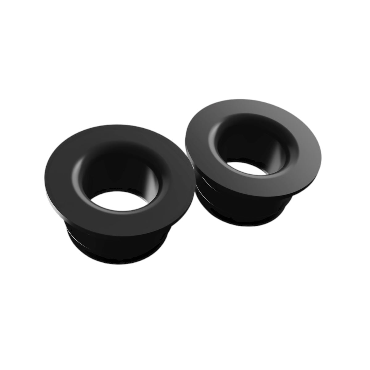 Lightweight carbon bar end plugs for road bike handlebars, open end design, 2 grams per pair