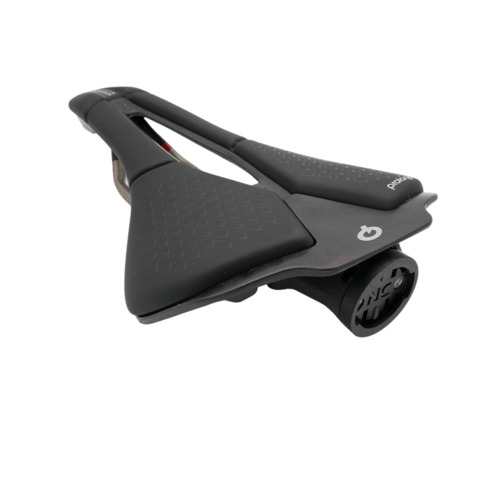 Saddle mount installed under Prologo saddle with Garmin quarter-turn fitting for rear light